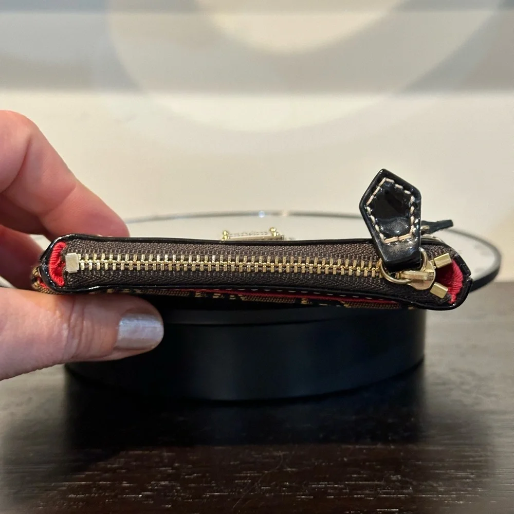 Dooney & Bourke Brown and Black Logo Wallet - Picture 5 of 12